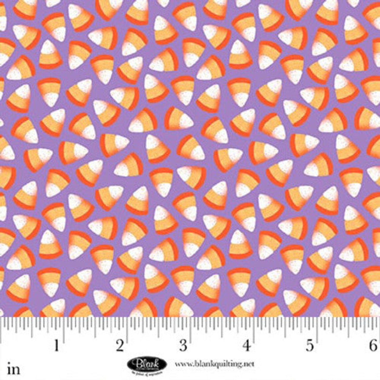 Fabric Blank Quilting Purple Candy Corn Ghostly Greetings by the Quarter Yard 4135-55